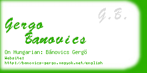 gergo banovics business card